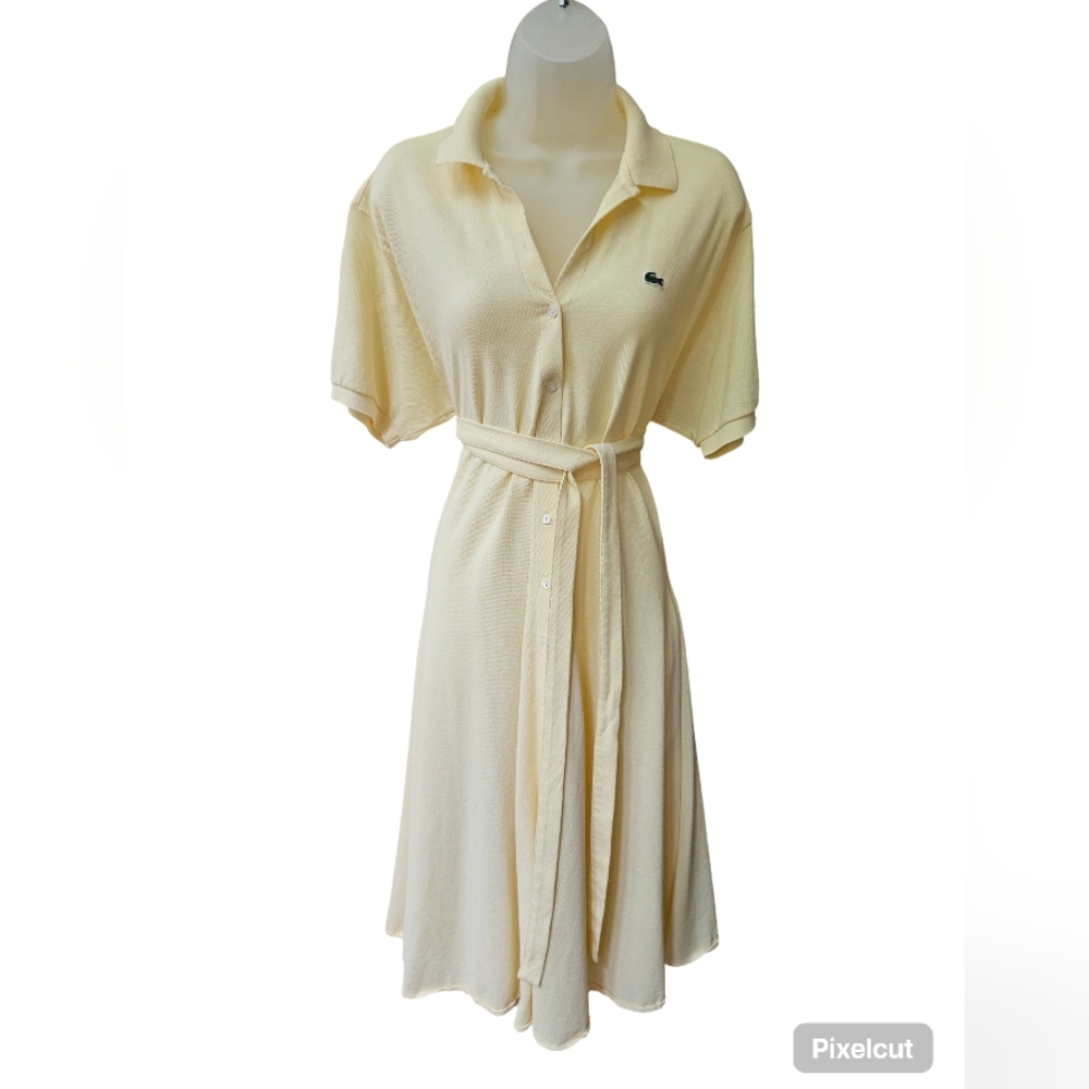 Lacoste light yellow polo dress